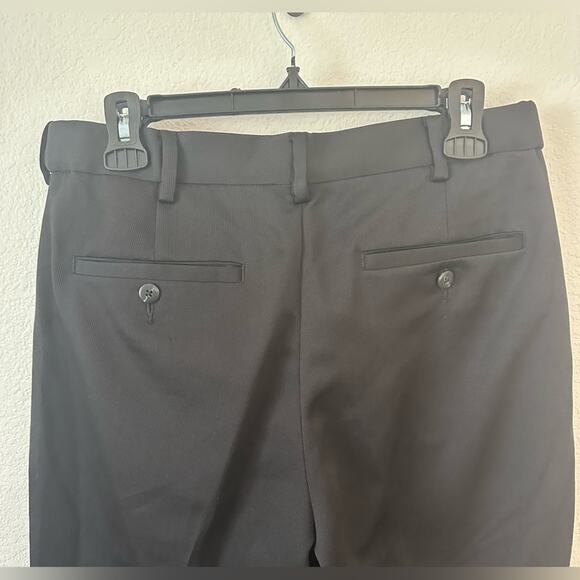 Mens Croft & Barrow Classic Black Trousers/Slacks - Picture 6 of 10